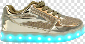 Kids Gold Ledshoes Lowtop   Gold Lighted Mens Shoes  HD Png Download