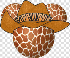 Transparent Leopard Print Clipart   Safari Giraffe Mickey Head  HD Png Download