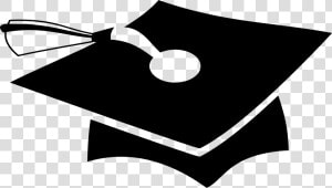 Monochrome Icon Clip Arts   Graduation Hat Hd Black N White  HD Png Download
