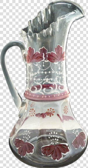 Victorian Hand Painted Lemonade Pitcher  HD Png Download