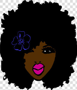 Collection Ellendaisy On Threadless Naturally Curly   Black Woman Face Silhouette  HD Png Download