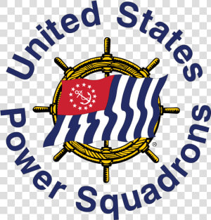 Usps Ship S Wheel With Words   Us Power Squadron Logo  HD Png Download