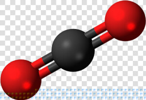 Ball And Stick Model Of The Carbon Dioxide Molecule    Carbon Dioxide Molecule  HD Png Download