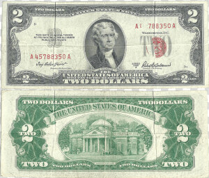 Scarce 1953 a  2 Legal Tender Error Note Fr   2 Dollar Bill  HD Png Download