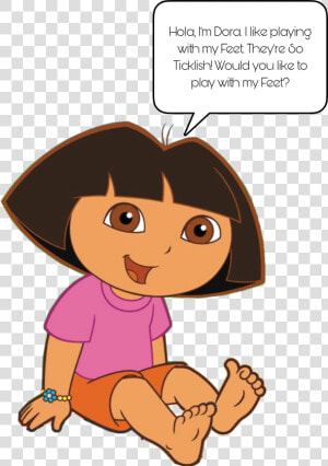 Transparent Tickles Clipart   Dora The Explorer Dora Feet  HD Png Download
