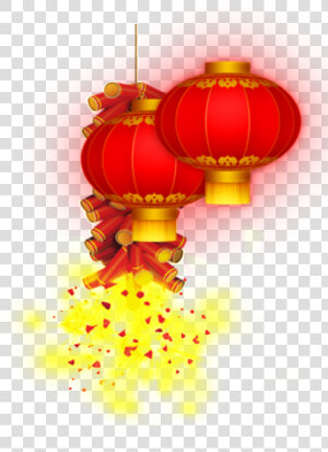 Lantern Festival Red Lantern Png Decorative Element   放 鞭炮  Transparent Png
