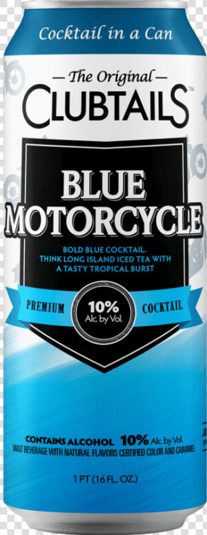 Blue Motorcycle   Club Cocktails In A Can  HD Png Download