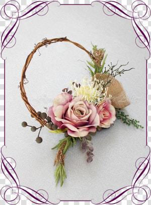 Silk Artificial Decorated Rustic Boho Flower Girl Loop  HD Png Download