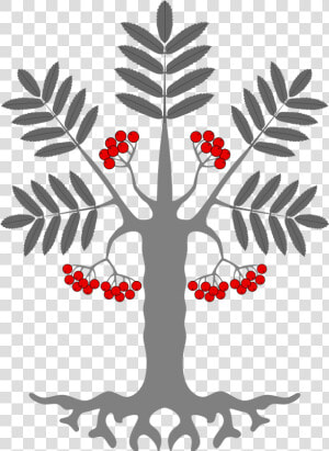 Fruit Tree Hook Earrings  Women S  Pale Blue   Crimson   Heraldic Tree  HD Png Download
