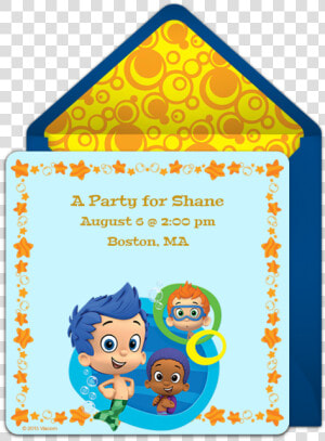 Baby Shower Invitation Bubble Guppies  HD Png Download