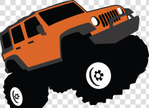 Ups Truck Free Download   4 Wheel Drive Cartoon  HD Png Download