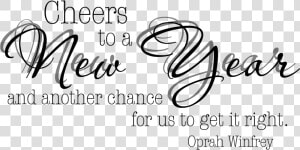 Cheers To The New Year Quote Word Art  HD Png Download