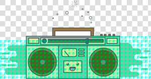 Cartoon Clip Art Transprent   Boombox Drawing  HD Png Download