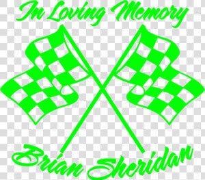 In Loving Memory Brian Sheridan   Finish Line Flag Png  Transparent Png