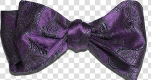 Purple With Gray And Black Woven Paisley Silk Bow Tie  HD Png Download