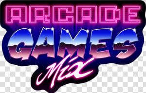 Text font graphic Blue neon neon Sign   Arcade Games Logo Png  Transparent Png