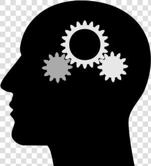 Smile head silhouette   Silhouette Of Person Thinking  HD Png Download