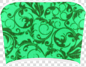 Vintage Swirls Green Bandeau Top  HD Png Download