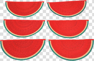 Vintage Watermelon Slice Placemats   Circle  HD Png Download