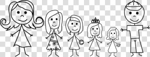 Family Clipart Stick   Transparent Background Stick Figure Family Clip Art  HD Png Download