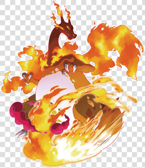 Gigantamax Charizard Marketing Art   Gigantamax Eevee  HD Png Download