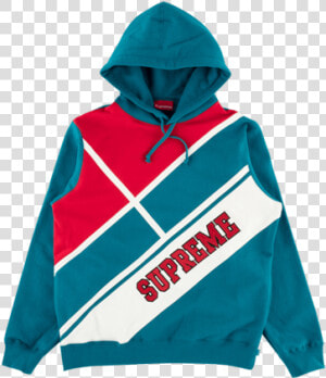 Supreme Diagonal Hooded Sweatshirt  HD Png Download