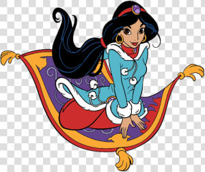  jasmine  happychristmas  disneyprincess  christmas   Jasmine Disney Winter  HD Png Download