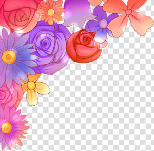 Flowers Corner Border Clipart   Png Download   Corner Flower Border Png  Transparent Png