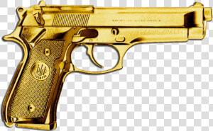Handgun Transparent Gold   Gold Gun Png  Png Download