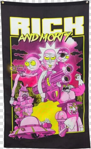Rick And Morty Retro Standard Banner   Rick And Morty Big Trouble In Little Sanchez Puzzle  HD Png Download