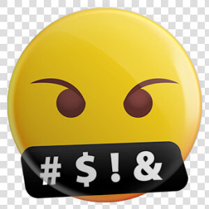 Facial   Curse Mouth Emoji  HD Png Download