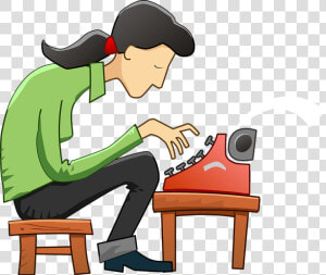 Thank You Emails   Typewriter Cartoon  HD Png Download