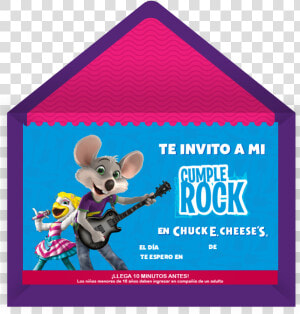 Descarga E Imprime   Chuck E Cheese Tarjeta  HD Png Download