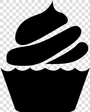 Cupcake Frosting  amp  Icing Birthday Cake Cream Muffin   Cupcakes Vector Black And White  HD Png Download