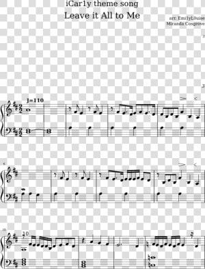 Icarly Theme Song Sheet Music  HD Png Download