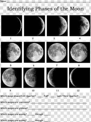 Identifying The Phases Of The Moon Ii  HD Png Download