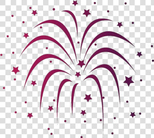 Fireworks With Stars Png Cartoon   Transparent Fireworks Clipart Black And White  Png Download