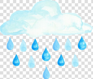 Hand Drawn A Raining Cloud Png Transparent Material   Portable Network Graphics  Png Download