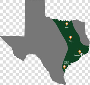 Service Area Map Final   Fort Worth On Texas Map  HD Png Download