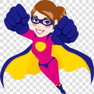 Superhero Flying Female The Superwoman Cartoon Superman   Flying Superhero Cartoon  HD Png Download