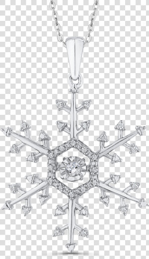 Sterling Silver 1 5 Ct Round Diamond Snowflake Pendant   Cow Png  Transparent Png