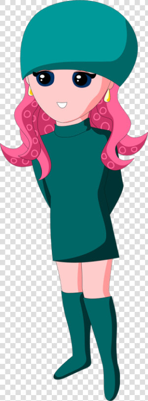 Girl Octopus Tentacles Free Photo   Cartoon  HD Png Download