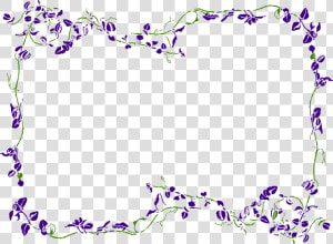 Purple Floral Border Clipart   Purple Flower Border Clipart  HD Png Download