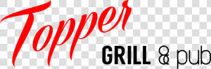 Topper Grill And Pub Logo   Calligraphy  HD Png Download