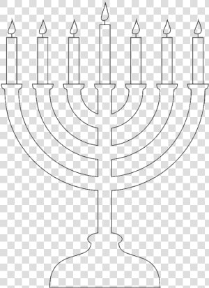Hanukkah Menorah Coloring  HD Png Download