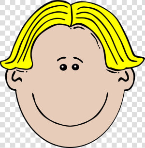Blonde  Boy  Man  Faces  Face  Happy  Smiling  Content   Blonde Hair Boys Cartoon  HD Png Download