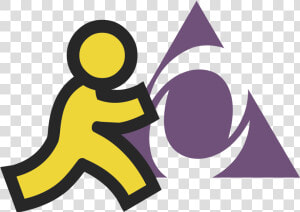 Aol Instant Messenger Logo Png Transparent   Logo Aol Instant Messenger  Png Download