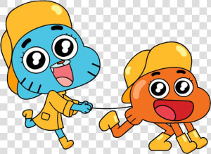  the  amazing  world  of  gumball  fan  art   Cute Gumball And Darwin  HD Png Download