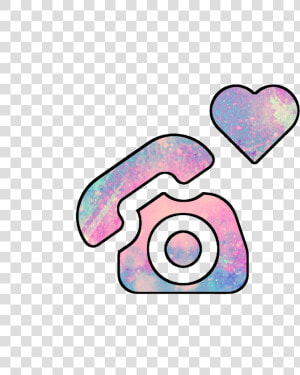  ftedtickers  pastel  phone  heart  callme  cute  girly  HD Png Download