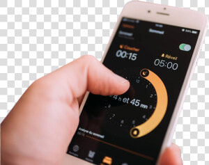 Setting Alarm Clock On Smart Phone   Smartphone  HD Png Download